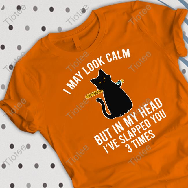 Black Cat I May Look Calm But In My Head Tee