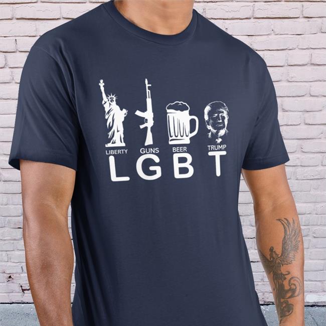 Lil Nas X Lgbt Liberty Guns Beer Donald Trump Shirt Obamas Cousin Again