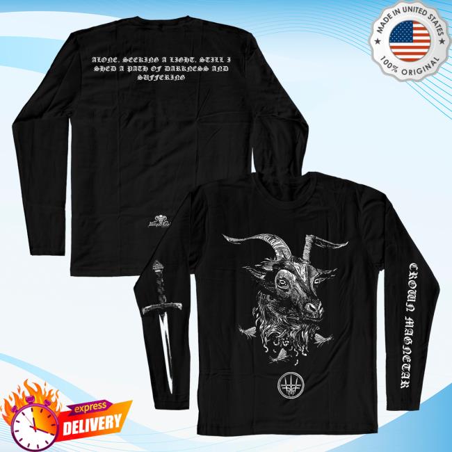 Official Indie Merch Store Shop Crown Magnetar "Alone In Death Goat" Long Sleeve Shirt IndieMerchStore