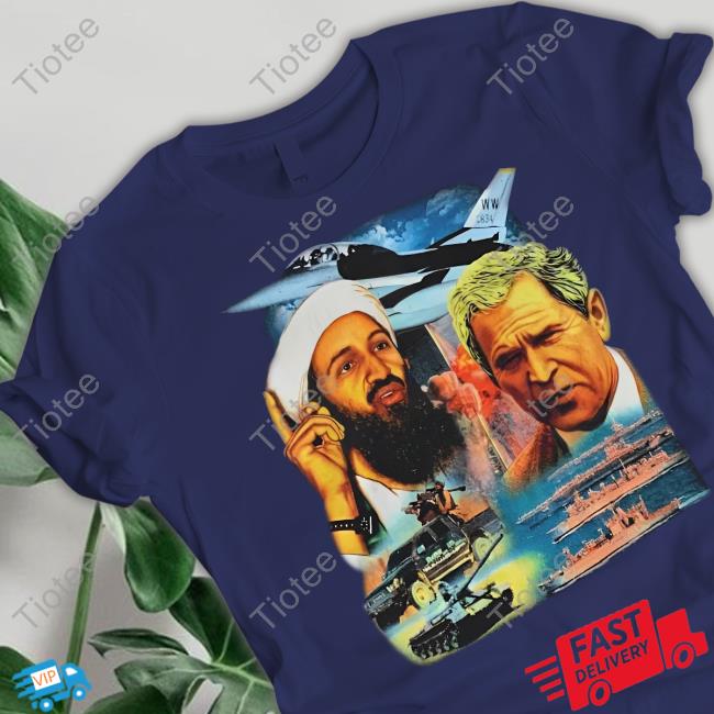 New Rare Osama Bin Laden Vs Bush War America Tee Shirt