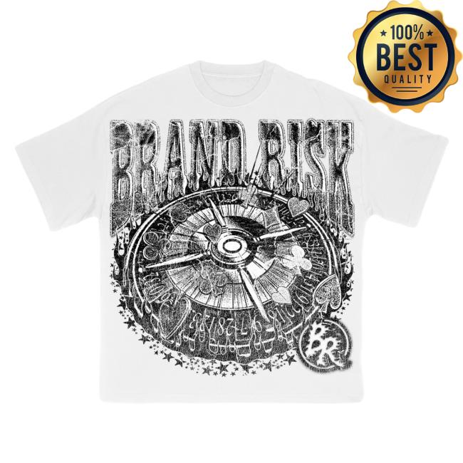 Official Brand Risk Merch Shop Roulette White Tee Shirt