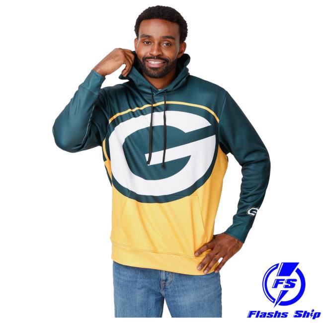 Official Foco Merch Store Shop Foco Green Bay Packers Bold Logo Crewneck Sweatshirt Foco Apparel Clothing