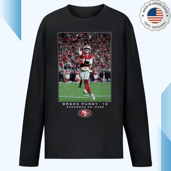 NFL Football 49ers Brock Purdy Flash Week 17 Long Sleeve Fan Section Drop