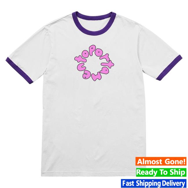 Official Kings Road Merch Store The Drums Portamento Circle Ringer Popover Shirt (White/Purple)