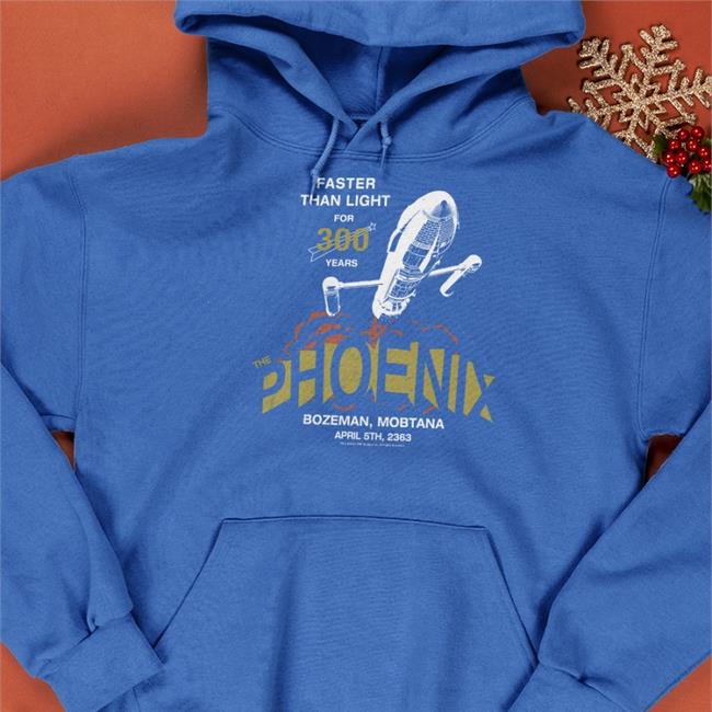 Titmouse Stuff Merch Faster Than Light For 300 Years The Phoenix Bozeman Montana April 5Th 2363 Tee Shirt LD S3 Grounded Mike McMahan Star Trek Lower Decks