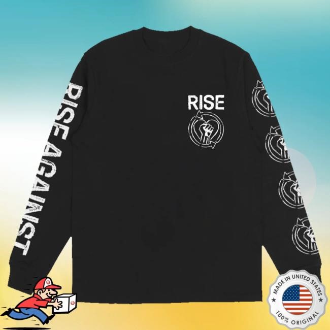 Official Rise Against Chalk Logo Long Sleeve Tshirt (Black)