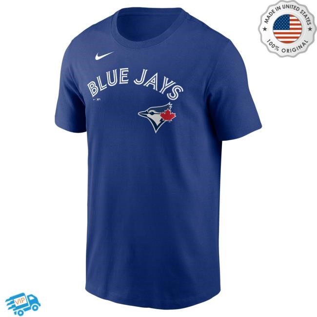 Official MLB Shop Men's Toronto Blue Jays Trey Yesavage Nike Royal Fuse Name & Number T Shirt Toronto Blue Jays Merch
