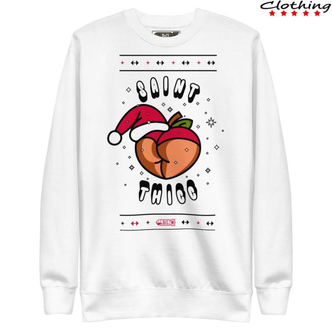 Official Saint Thicc X-Mas Hooded Sweatshirt
