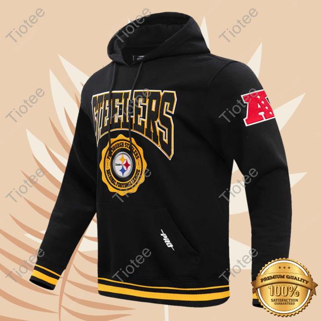 Official Pittsburgh Steelers Pro Standard Black Crest Emblem Sweaters
