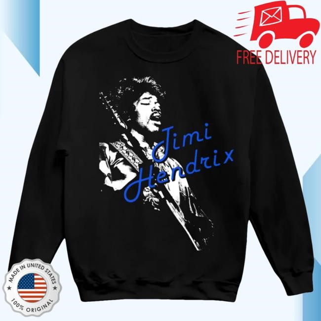 Official Jimi Hendrix Merch Store Jimi Hendrix Guitar Black Pullover Sweatshirt