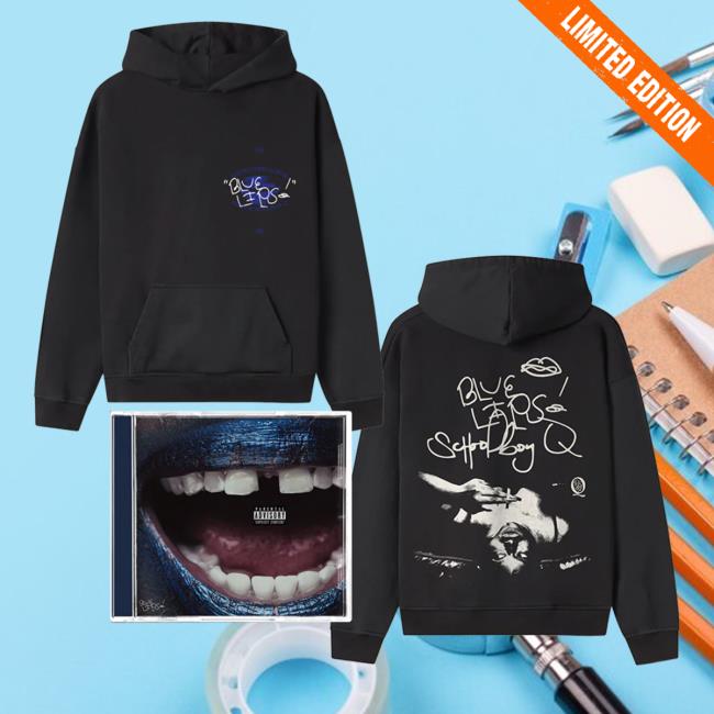 Blue Lips Fan Pack B Schoolboy Q Hoodie New