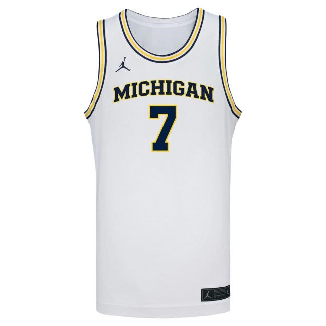 Michigan Wolverines #7 Jessica Fields Student Athlete White Women's Basketball Jersey T Shirt The M Den Shop Official