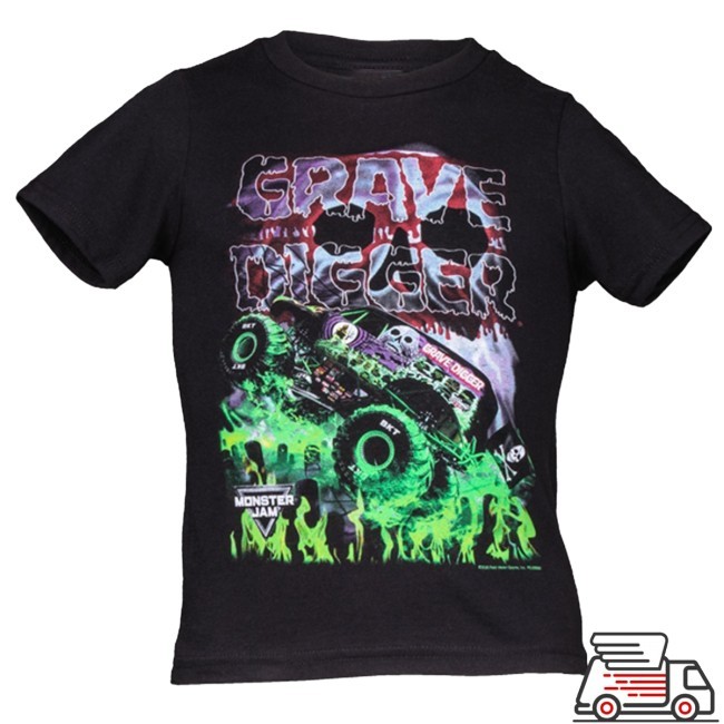 Monsterjamsuperstore New! Grave Digger Ghost Eyes Tee Tee