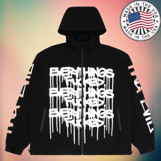 Official Half Evil Co Store Merch Everythings Fucked Storm Jacket