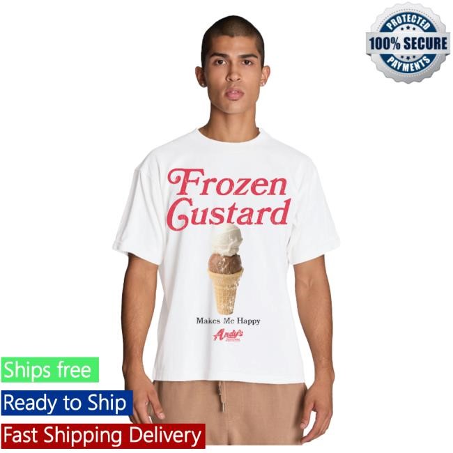 Official Andy's Frozen Custard Merch Andy's Makes me Happy Lane Seven Tees