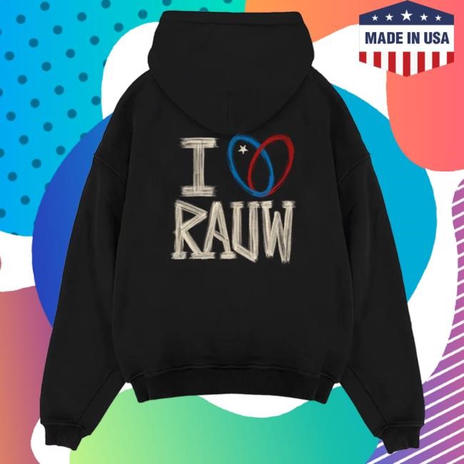 Official Rauw Alejandro Merch Store Shop I <3 Rauw Hoodie Black