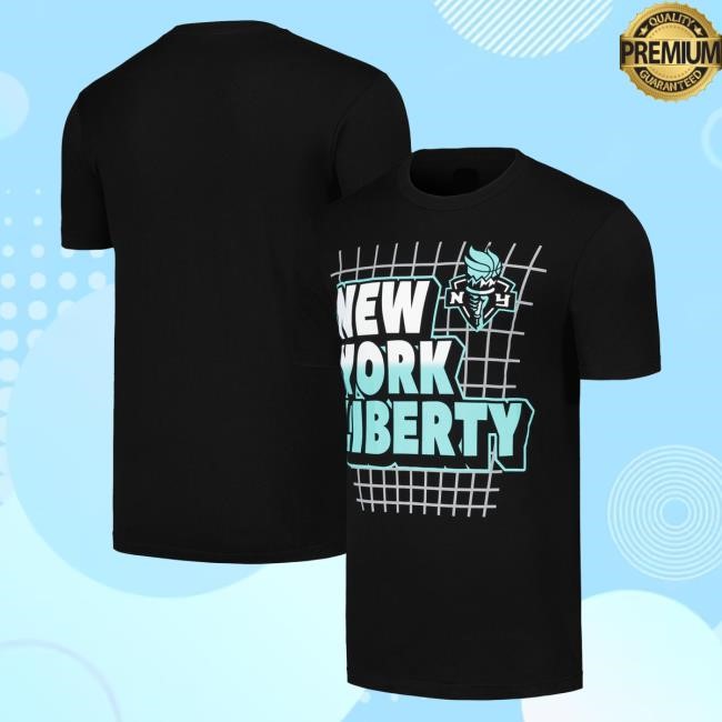 Official Ny Liberty Merch Store Unisex Stadium Essentials Black New York Liberty Spelled Out Hot Shirt Ny Liberty Apparel Shop