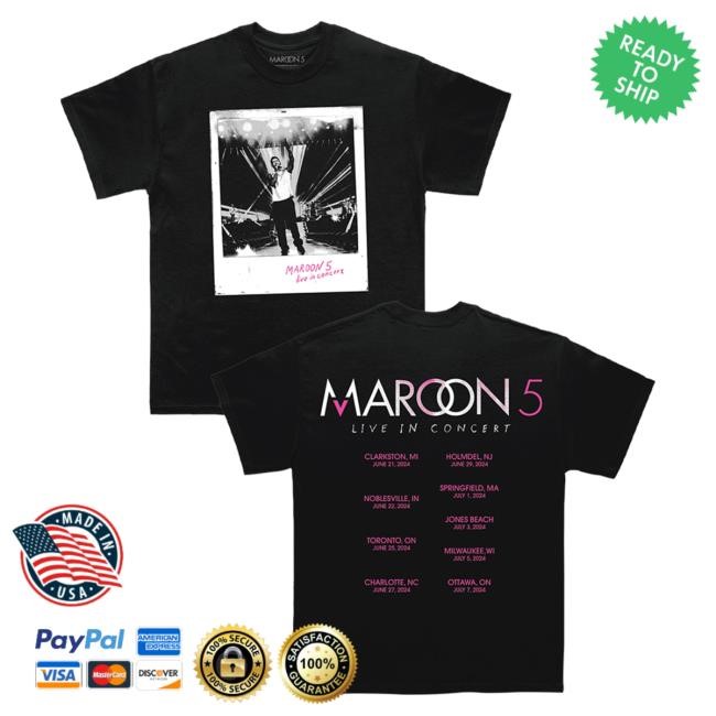 Maroon 5 Official Merch Maroon 5 Polaroid Short Sleeve Shirt