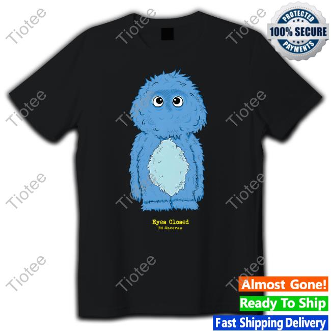 Official Ed Sheeran Merch Blue Monster T Shirts Eyes Closed