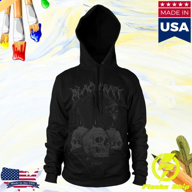 Blackcraft Cult Clothing Store BlackcraftCult Terrified Tabby Black On Black - Hoodies
