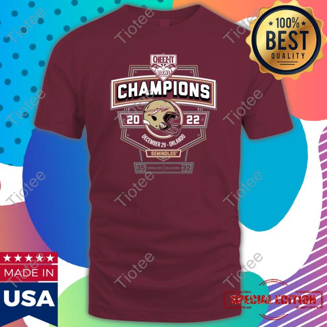 Fcs Merch Cheez It Bowl Champions Florida State 35 Oklahoma 32 Shirt