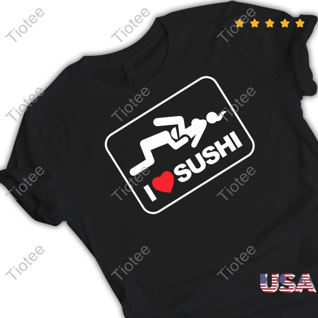 Official I Heart Sushi Black T Shirts