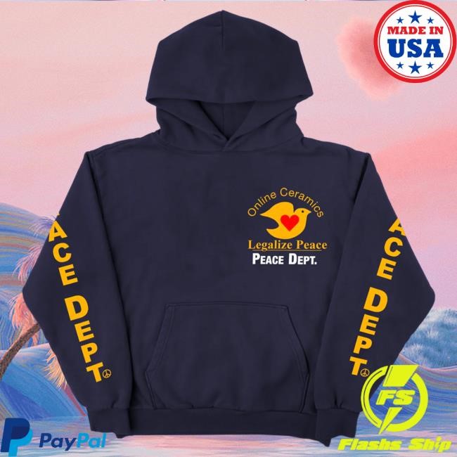 Official Online Ceramics Legalize Peace Navy Hooded Sweatshirt