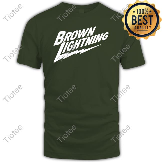 Brown Lightning Long Sleeve T Shirt