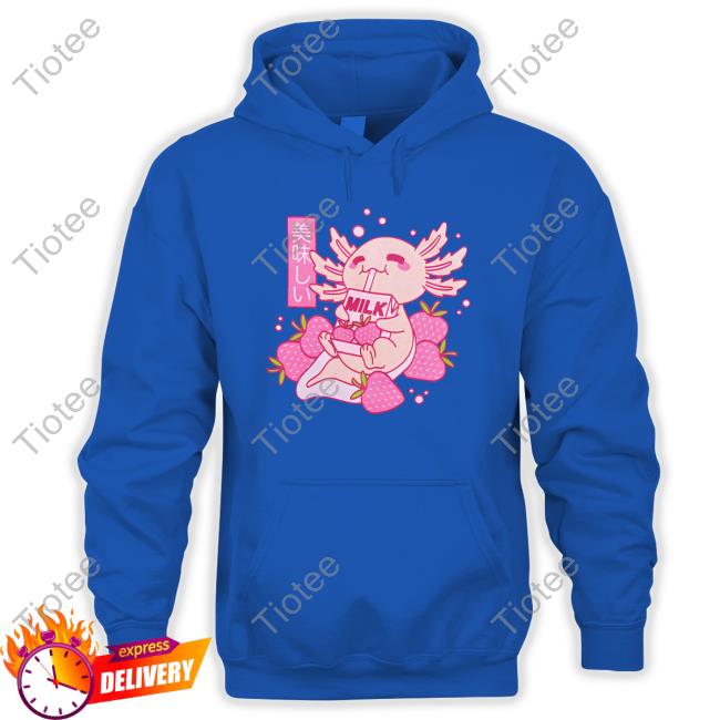 Cloudy Estrogen Angel Hottopic Merch Axolotl Strawberry Milk Tee Shirt