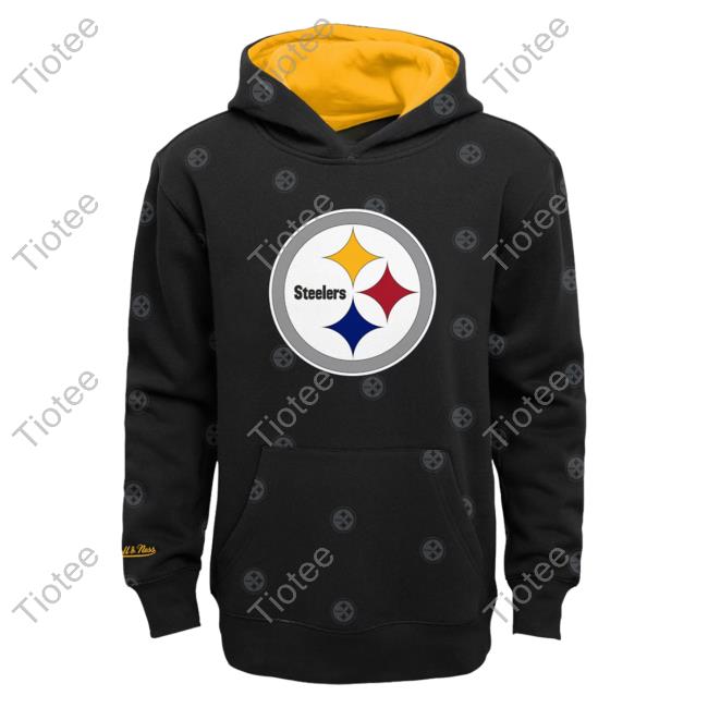 Official Dick's Sporting Goods Clothing Shop Store Mitchell & Ness Pittsburgh Steelers All Over Print Black Hoodie 3D AOP Dickssportinggoods Merch