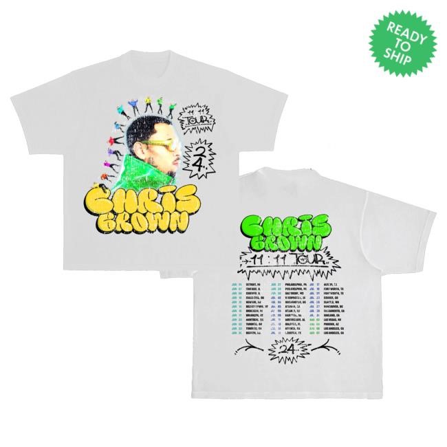 Chris Brown Official Merch Shop 11:11 Tour Dateback Shirt Chris Brown Store Merchandise Chrisbrownworldstore