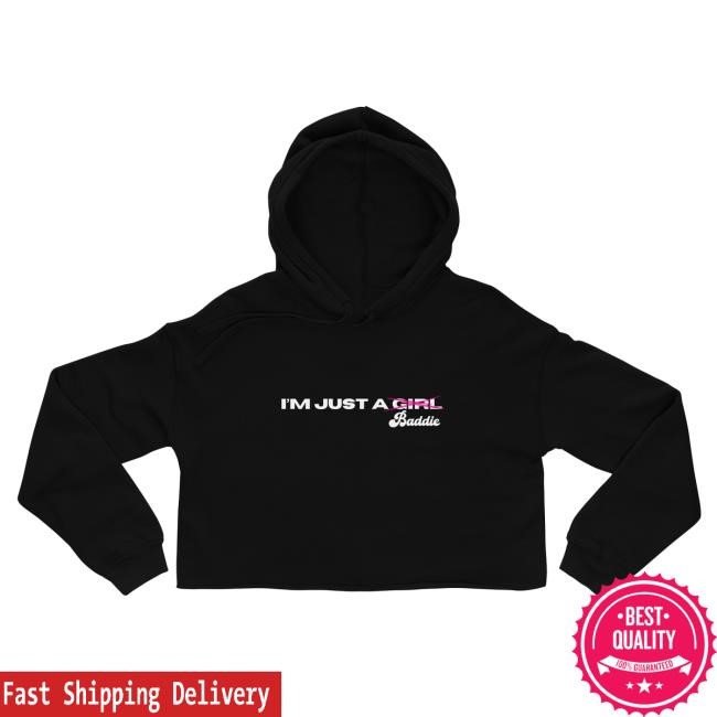 Just A Baddie Crop Hoodie Street Essential