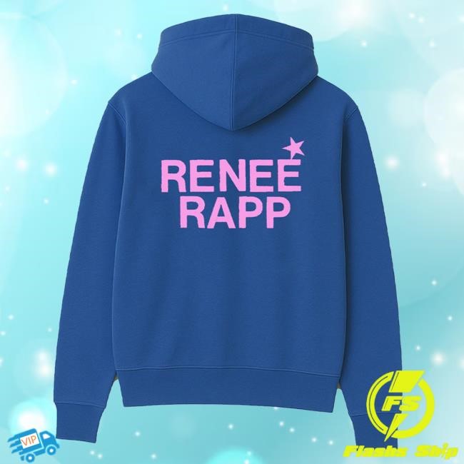 Official Renee Rapp Merch Store Renee Rapp Blue Bite Me Zip Hoodie