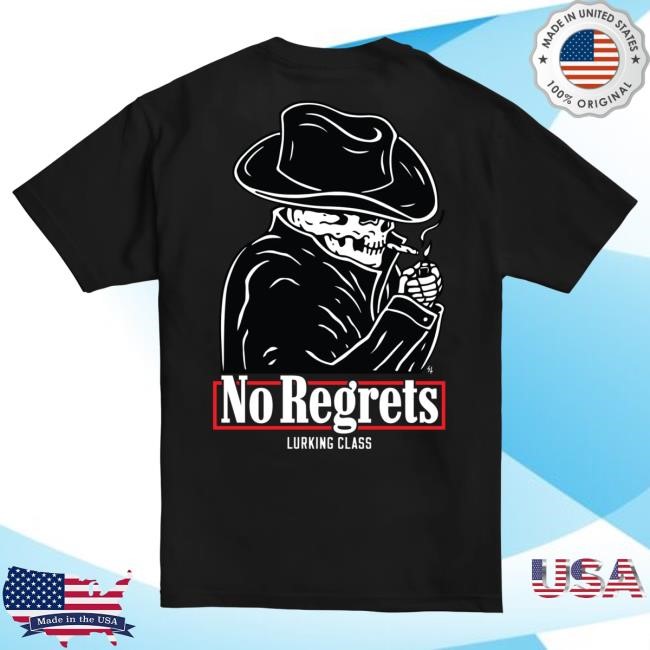 Official Lurking Class No Regrets T Shirt - Black