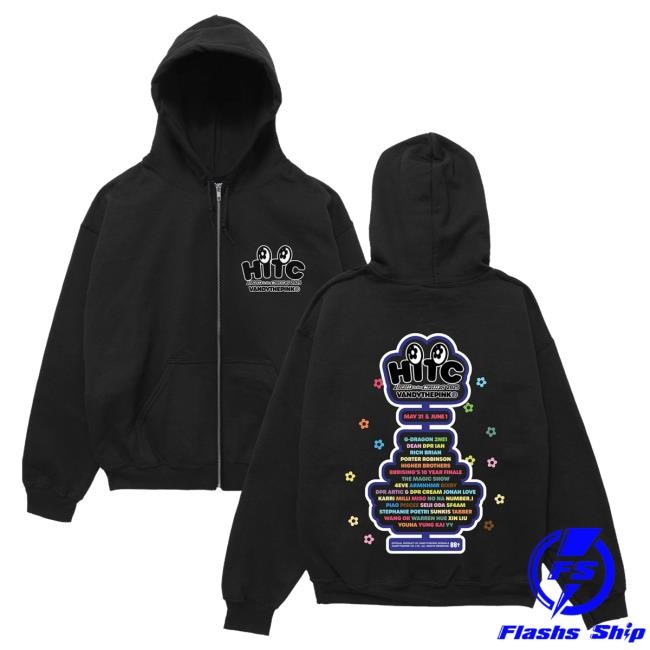 Official Head In The Clouds Festival Black Zip Up x VANDY Attractive Hoodie