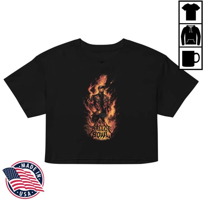 Official Chris Brown Store BREEZY BOWL FLAME WOMEN'S CROP TOP Top Shirt ChrisBrown