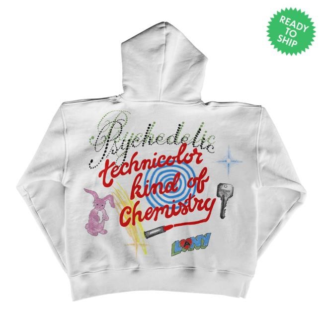 Official This Is Lany Merch Store White "Sketched" Hoodie
