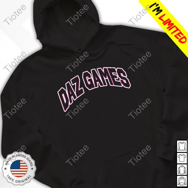 Daz Black Merch Black Daz Games Outlined Logo Hooded Sweatshirt