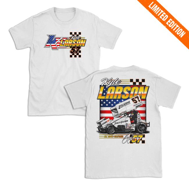 Kyle Larson Official Online Store Merch Stars & Stripes Design- Adult Retro Hoodie
