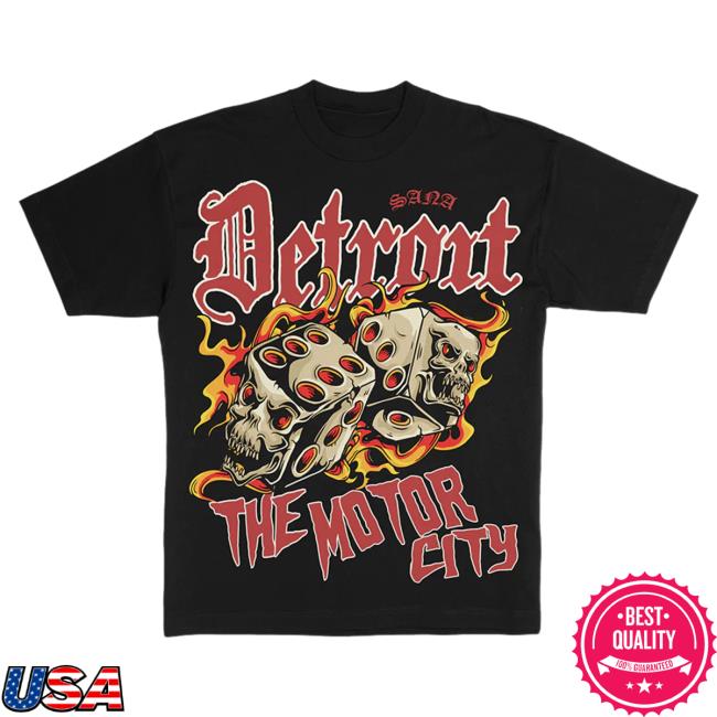 Official Sana Detroit Red Wings Sana Detroit Motor City Dice Shirts - Black