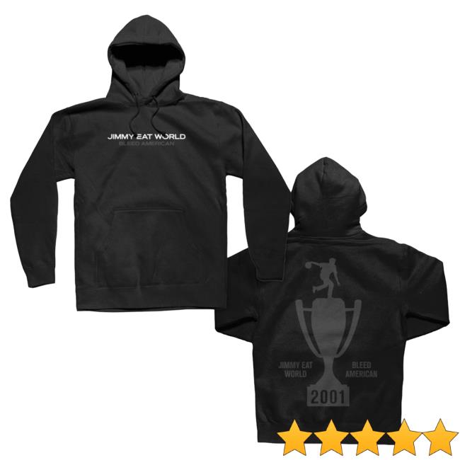 Official Jimmy Eat World Merch Bleed American Trophy Crewneck Sweatshirt (Black)