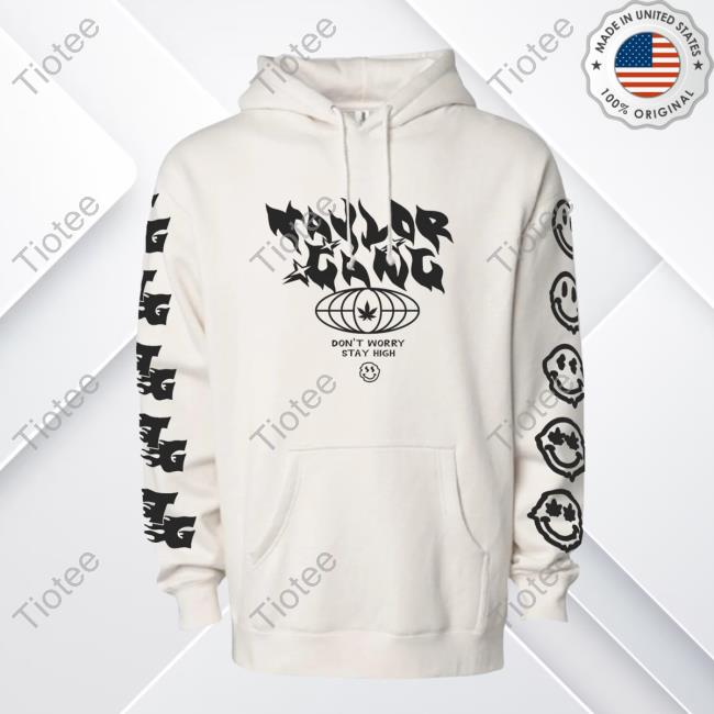 Official Taylor Gang Clothing Store Don't Worry, Stay High Crewneck White Taylorgang Merch