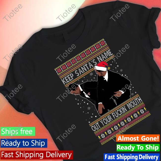 Bam Adebayo Slap Meme Award Show Will Slapping Chris Keep Santa's Name Out Your Mouth Hoodie
