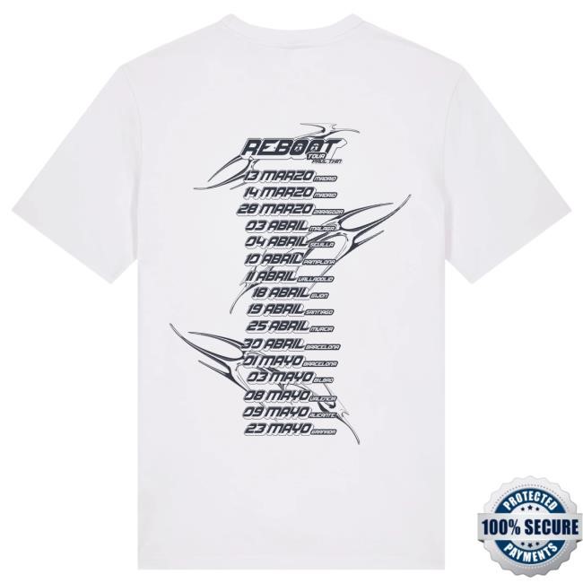 Paul Thin Camiseta Reboot Tour Blanca Tee Shirt Paul Thin Merch