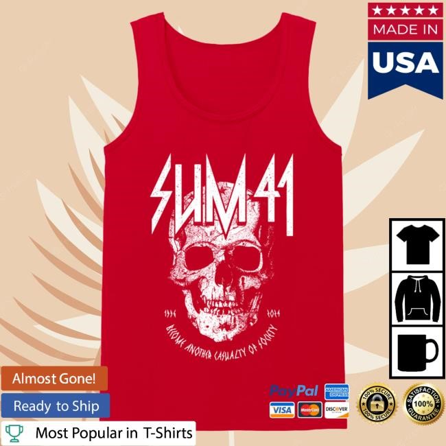Sum 41 | Official Merch Store | Become Another Casualty Tank Tshirt - Black Tshirt Sum41 Shop