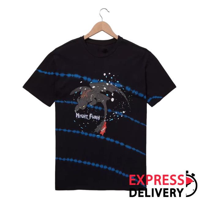Official Box Lunch Merch Store Box Lunch How To Train Your Dragon Toothless Tie-Dye Striped Sweater BoxLunch Exclusive Box Lunch Apparel Clothing Shop