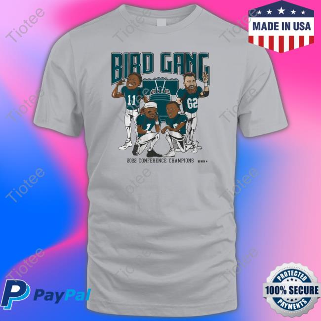 Bird Gang Philadelphia Conference Champions Caricatures Hooded Sweatshirt