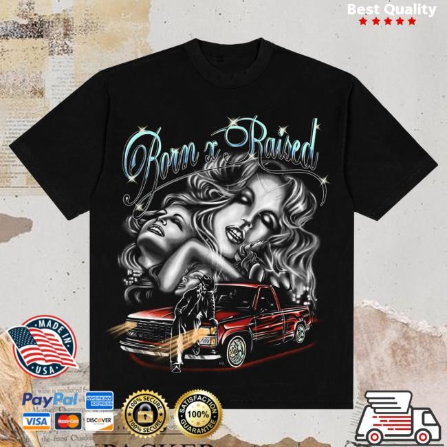 Official Born X Raised Merch Store Shop Late Night Tshirt: Black BornxRaised