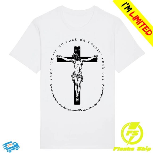 Official Kneecap Merch Keep Er Lit Tee Black