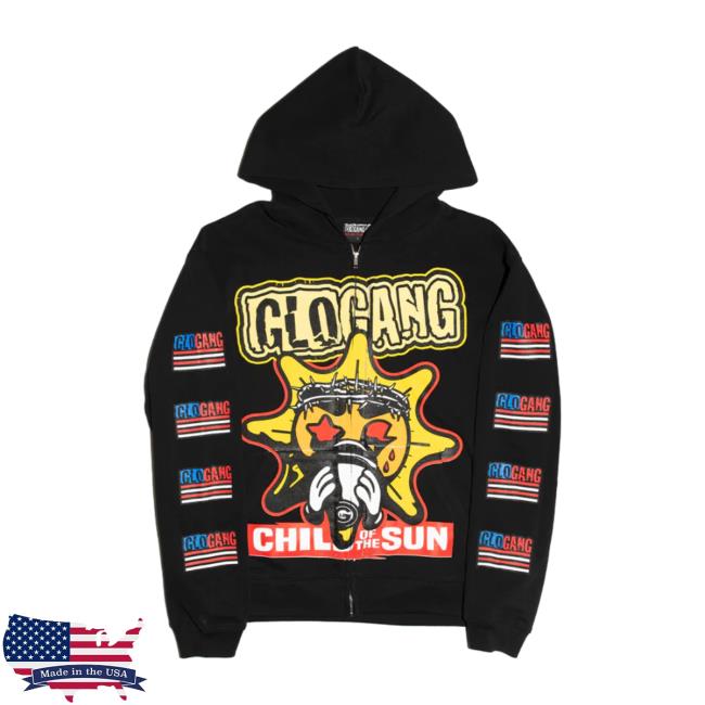 Official Glo Gang Store Shop Merch Glo Gang The Glo Boyz Worldwide Zip Up Hoodies (Grey)
